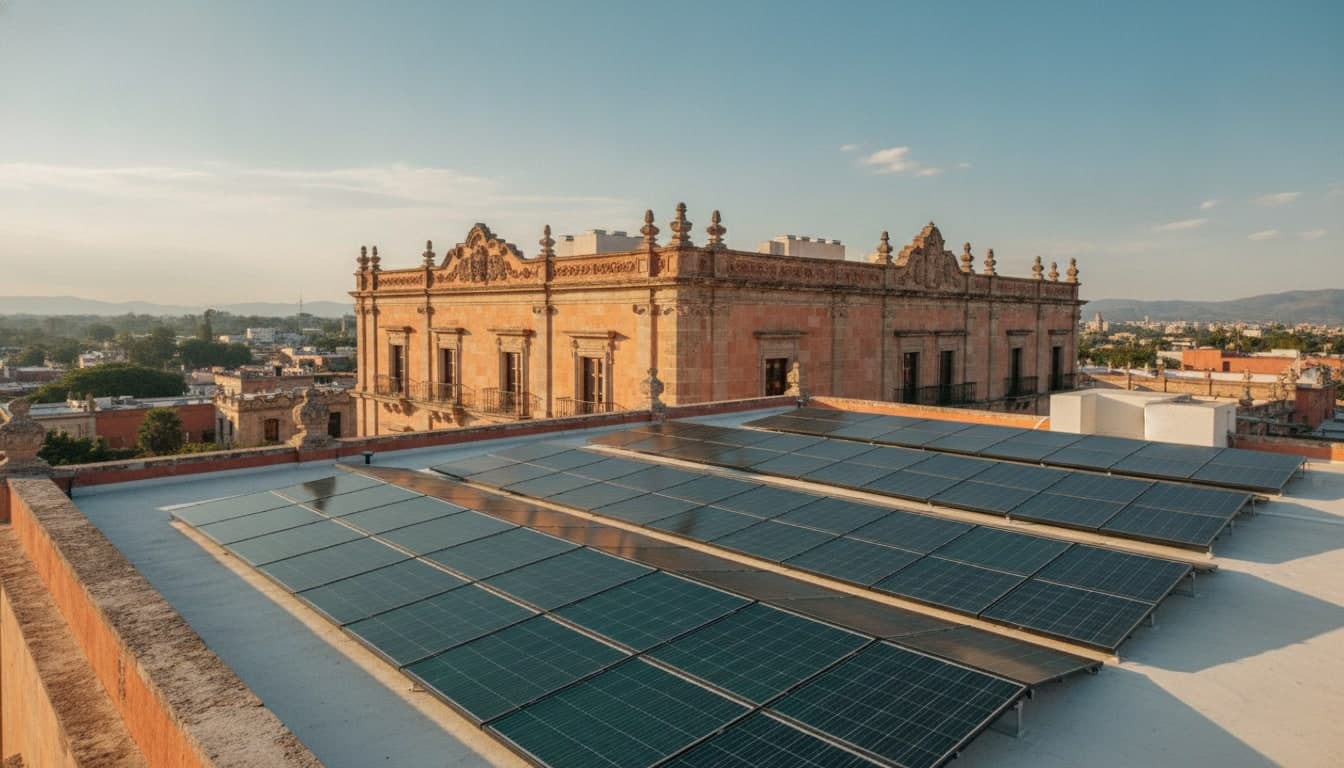 Instalación de paneles solares en Morelia, Michoacán
